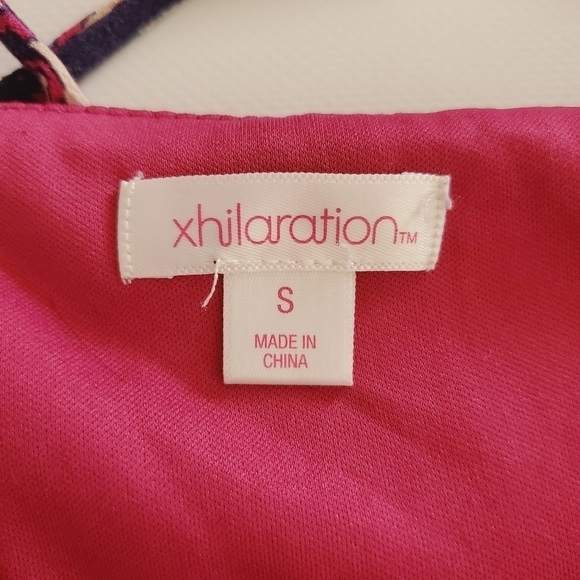 7015 * Xhilaration Lace Spaghetti Strap Mini Dress Magenta Size S - Picture 3 of 9